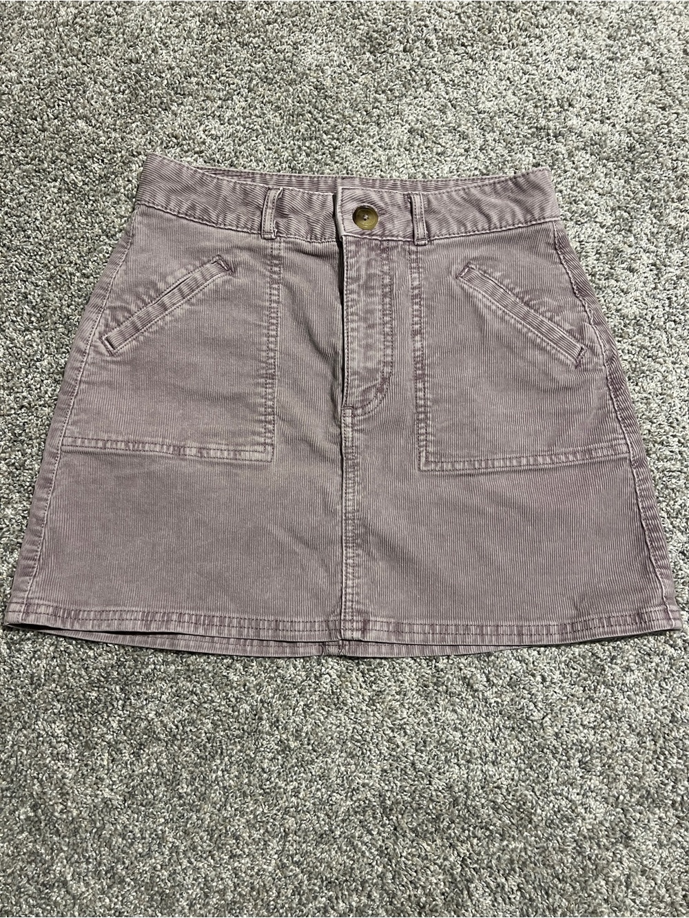 American Eagle Outfitters Lilac Corduroy Mini Skirt